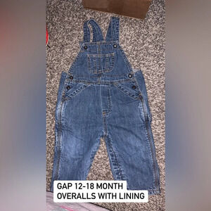 Vintage baby gap 12-18 months overalls with lining